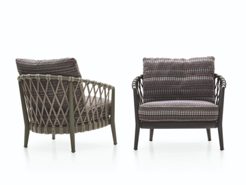 ERICA '19 - Fabric garden armchair with armrests by B&B Italia Outdoor - view 2